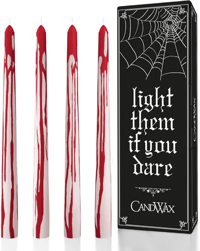 Miniatura 13 de CANDWAX Paquete de 4 velas cónicas blancas, sin goteo, de combustión lenta, sin perfume, de 12 pulgadas, ideales para mesa de comedor, candelabros