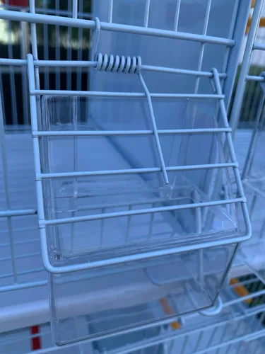 Miniatura 8 de Seny Juego de 4 Jaulas Apilables para Cría de Pájaros para Canarios, Pinzones y Aves Pequeñas (Blanco)