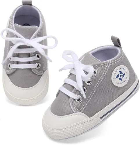 Miniatura 142 de Zapatos deportivos de lona de lona para bebés y niñas, suela antideslizante suave, suela antideslizante