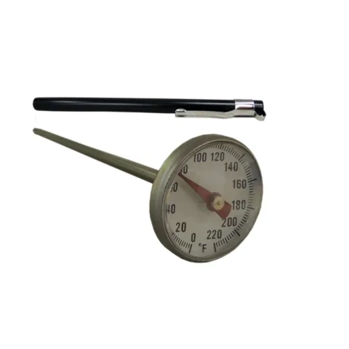Miniatura 4 de Supco ST02 Termómetro de esfera de bolsillo de acero inoxidable, vástago de 5 pulgadas, esfera de 1 pulgada, 0 a 220 grados F