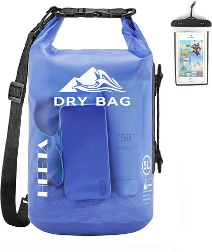 HEETA Bolsa Seca Impermeable para Mujeres y Hombres, 5L/10L/20L/30L/40L Tapa Enrollable Bolsa de Almacenamiento Seca Ligera Mochila con Funda para
