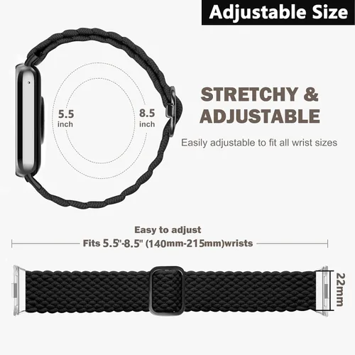 Miniatura 4 de Bandas trenzadas para Xiaomi Smart Band 9 Pro/Mi Band 8 Pro/Redmi Watch 5/4, correas elásticas de repuesto deportivas para mujeres y hombres Cremoso
