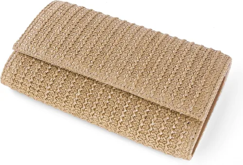 Miniatura 7 de Kseymeir Bolso de mano de paja para el hombro, bolso cruzado tipo sobre, bolso de rafia para verano, playa, viajes, moda 2026 Straw, Summer