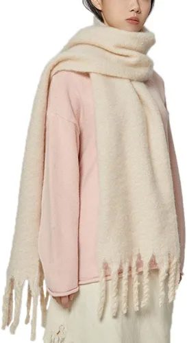 Miniatura 55 de Bufanda grande y gruesa de gran tamaño, esponjosas, de lana grande, gruesa, cálida para invierno