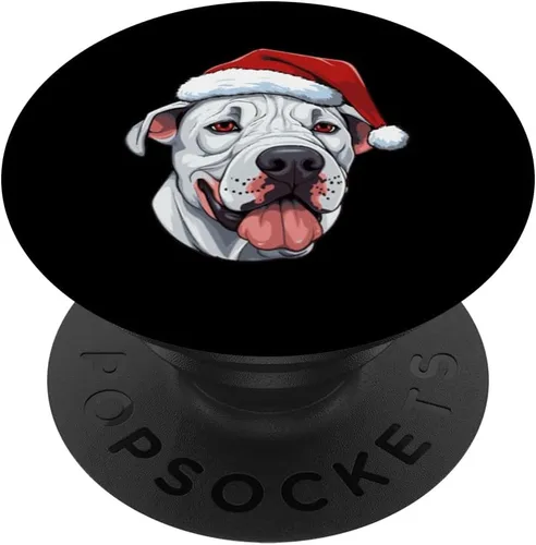 Miniatura 6 de Dogo Argentino Dog Christmas Portrait PopSockets MagSafe PopGrip for iPhone