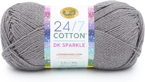 Miniatura 10 de Lion Brand Yarn Estampados DK de algodón 24/7, hilo para tejer, ganchillo y manualidades, azul, paquete de 1 Cotton Yarn for Knitting, Crochet