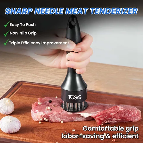 Miniatura 5 de Juego de herramientas de cocina 3 en 1 de alta calidad, prensa de ajo de acero inoxidable resistente, tijeras de hierbas y ablandador de carne, a