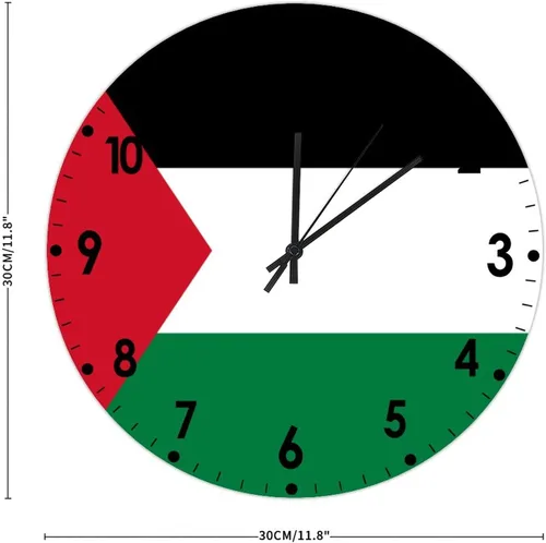 Miniatura 239 de Cheyan Reloj de pared con bandera de Canadá de 12 pulgadas, silencioso, sin tictac, de PVC, funciona con pilas, reloj redondo decorativo, regalo