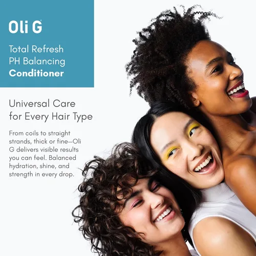 Miniatura 6 de Oli G Total Refresh - Acondicionador diario ligero para todo tipo de cabello, con aceite de marula, manteca de karité, proteínas botánicas