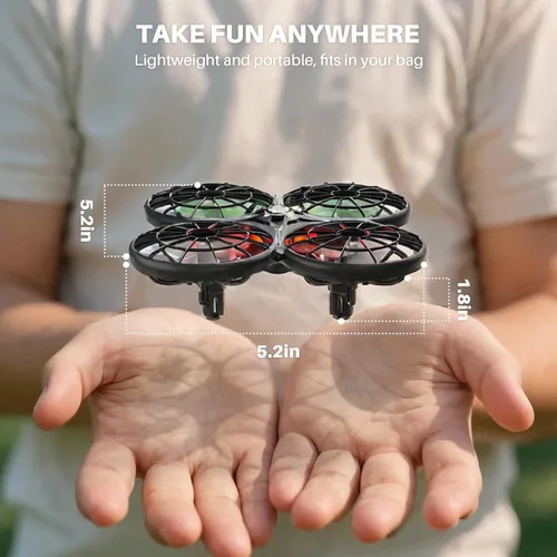 Miniatura 11 de SYMA Drone para niños de 8 a 12 años con evitación automática de obstáculos, 20 minutos de tiempo de vuelo (2 baterías), volteos 360° con un botón