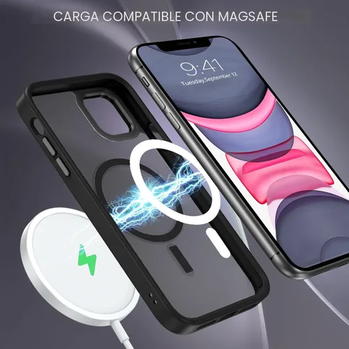 Miniatura 7 de BENTOBEN Funda para iPhone 11, Funda de teléfono para iPhone 11 Funda Magnética [Compatible con Mag Safe] Translúcida Mate Delgada Resistente a Negro