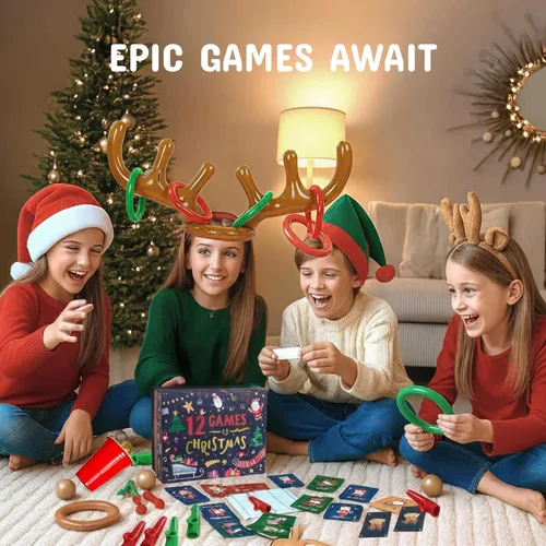 Miniatura 2 de Gutter Games 12 juegos de Navidad - Paquete de noche de juegos familiares para niños y adolescentes - Divertidos juegos de fiesta de Navidad