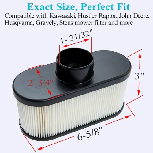 Miniatura 6 de HOODELL Paquete de 2 filtros de aire 11013-7047 con filtro previo, para Kawasaki FR651V FR691V FR730V Motor Hustler Husqvarna Gravely Lawn Mower