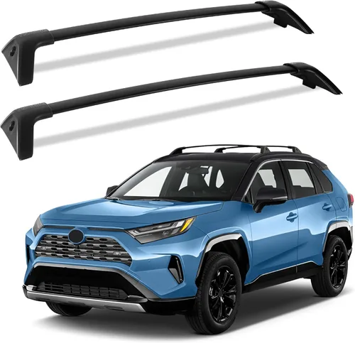 Miniatura 11 de Barras transversales de portaequipajes de 300 LBS con cerradura para RAV4 2013-2018, barras transversales de carga de coche de aluminio