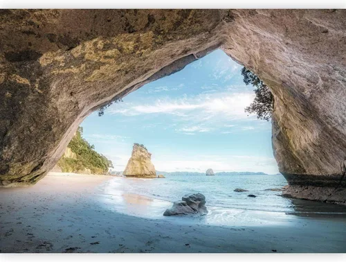 Miniatura 18 de artgeist Mural de pared prémium Isla tropical, 79 x 55 pulgadas, papel tapiz no tejido, decoración de pared de forro polar, impresión fotográfica