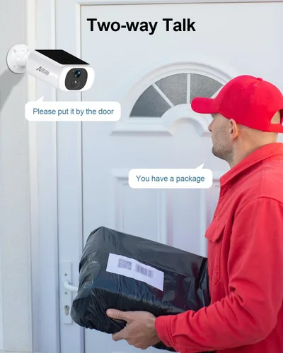 Miniatura 5 de ANRAN Cámara de seguridad solar 2K inalámbrica para exteriores, alimentación permanente con panel solar integrado, cámaras de seguridad WiFi
