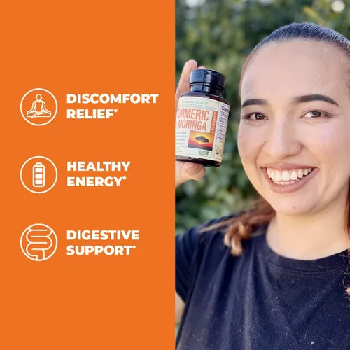 Miniatura 5 de Vimerson Health Suplemento multivitamínico y de moringa de cúrcuma para mujeres para apoyo inmunológico, energía, estado de ánimo, cabello, piel