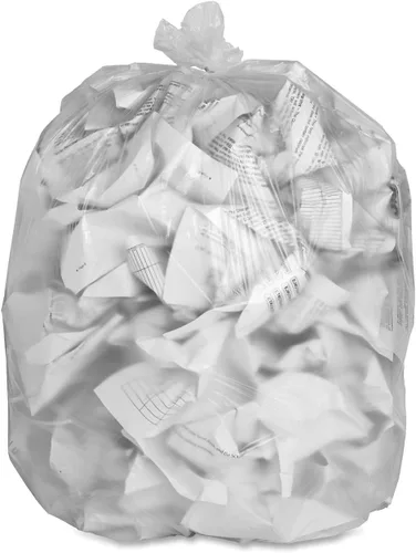 Miniatura 2 de 50 bolsas de basura transparentes pequeñas a medianas de 7-8-9-10 galones de 24 x 24 pulgadas, bolsas de basura comerciales a granel de plástico