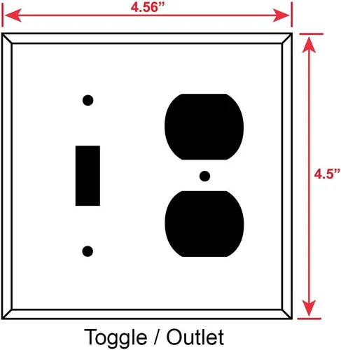Miniatura 2 de Art Plates - Placa de interruptor de combinación de 2 bandas con 1 palanca y 1 toma de corriente - Mármol blanco y gris - Impresión de granito