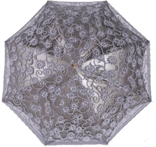 Miniatura 16 de Orgrimmar Sombrilla de encaje para mujer, protección anti-UV, UPF 50+, paraguas plegable ligero y portátil (negro)