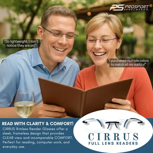 Miniatura 3 de proSPORT Lentes de lectura sin montura para lector de lentes completos, ultra ligeros, flexibles, para hombres y mujeres