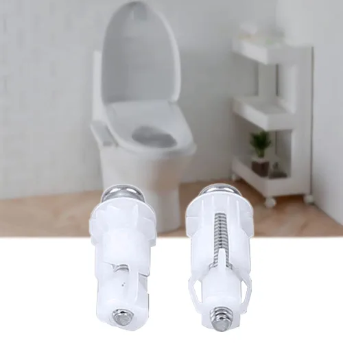 Miniatura 5 de Tornillos de asiento de inodoro de fijación superior, tapa de tuerca, fijación de cacerola, kit de montaje de agujeros ciegos, accesorios