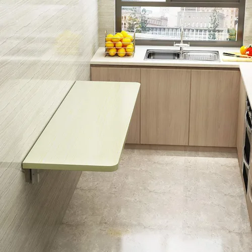 Mesa de comedor plegable de madera flotante de pared, escritorio de ordenador multifunción para niños, banco de trabajo, 18 tamaños, con soporte y