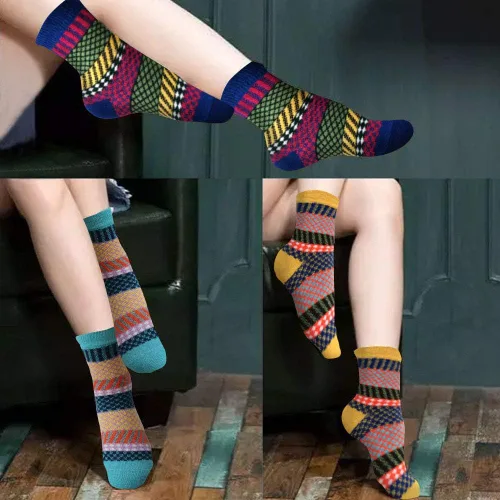 Miniatura 7 de MORECOO Calcetines de invierno para mujer, caja de regalo, tamaño libre, lana gruesa, suave, cálidos, calcetines casuales para mujer, calcetines