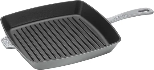 Miniatura 13 de Staub Sartén cuadrada de hierro fundido de 12 pulgadas, cereza, fabricada en Francia