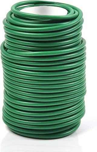 Decoroca Lazos suaves para plantas de apoyo, alambre reutilizable impermeable de 65.6 pies, giro de jardín de 0.138 in, para plantas de interior y 1