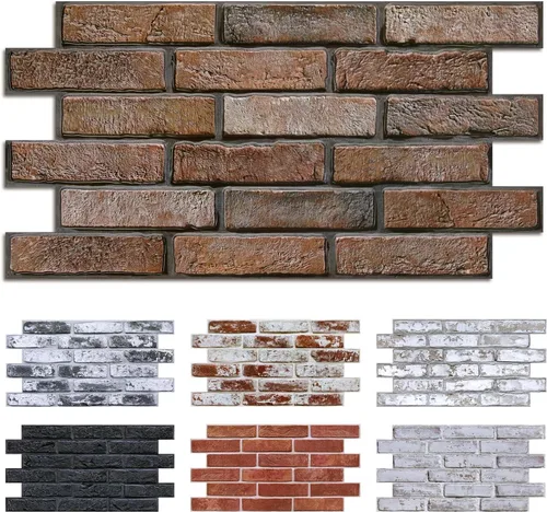 Miniatura 15 de Commomy Paneles de pared 3D de ladrillo sintético, 12 piezas de 22.8 x 11.8 pulgadas, azulejos finos y adhesivos de PVC UrltraLight para cocina