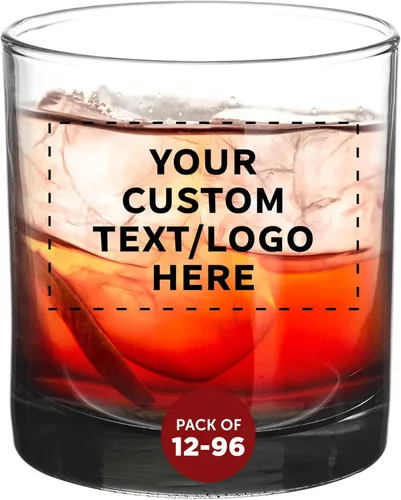 Miniatura 11 de DISCOUNT PROMOS Lexington Rocks Vaso de Whiskey 10.5 oz, Juego de 12, Paquete a Granel - Perfecto para Scotch, Bourbon, Whiskey, Cóctel - Negro