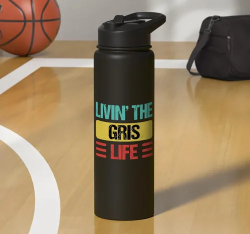 Miniatura 7 de Gris Name Stainless Steel Insulated Water Bottle Black