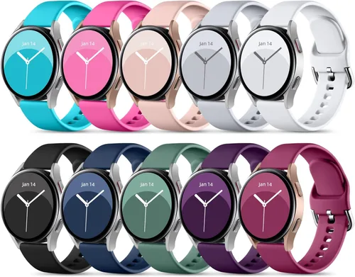 Miniatura 10 de DaQin Paquete de 10 correas compatibles con Samsung Galaxy Watch 7/6/5/4 1.575 in 1.732 in/Watch 6 Classic 1.693 in 1.850 in/Watch 5 Pro 1.772