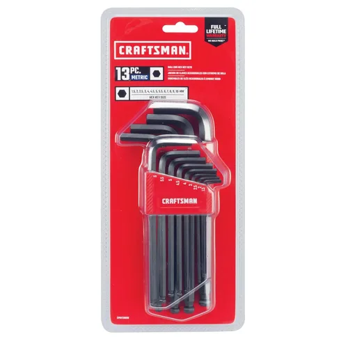 Miniatura 3 de CRAFTSMAN Juego de llaves hexagonales con punta de bola métrica, 13 piezas (CMHT26010)