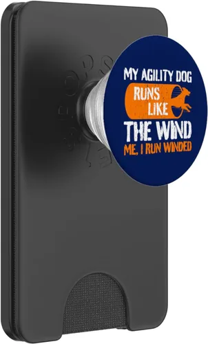 Miniatura 8 de Dog Agility Handler - My Dog Runs - Funny Dog Agility PopSockets Adhesive PopGrip