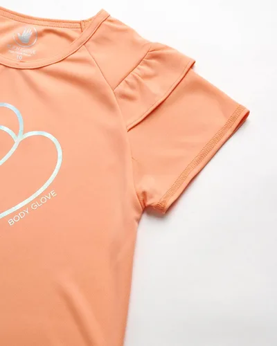 Miniatura 4 de Body Glove Conjunto de pantalones cortos activos para niña, camiseta de 4 piezas, camiseta sin mangas, pantalones cortos de ciclismo con leggings