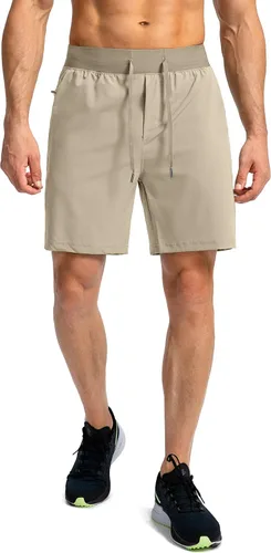 Miniatura 2 de Men's Running Shorts with Zipper Pockets 7 Inch Lightweight Quick Dry Gym Workout Athletic Shorts for Men