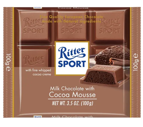 Ritter Sport Chocolate con leche con mousse de cacao, 3.5 onzas (paquete de 11)