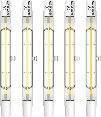 Miniatura 10 de R7S - Bombillas halógenas de 100 W, 120 V, 3.071 in, tipo J, T3, 100 vatios, 3 pulgadas de largo, filamento de doble extremo, lámparas de tubo
