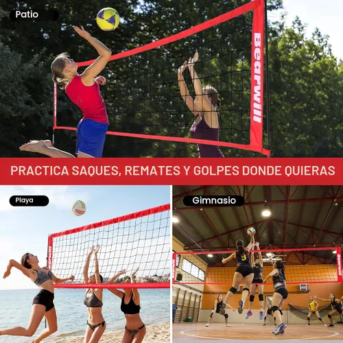 Miniatura 7 de Bearwill Volleyball Net, 12FT/20FT Portable Volleyball Net for Backyard, Freestanding Volley Ball Set Height Adjustable with Carry Bag, Volley Ball