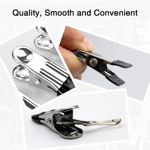 Miniatura 4 de 30 alfileres pequeños con gancho para colgar fácilmente, pinzas de acero inoxidable, clips de agarre de metal para lavandería, antioxidante