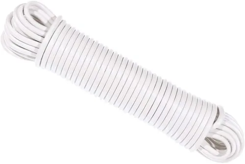 Miniatura 2 de West Coast Paracord Tendedero de plástico – 5/32 pulgadas o 7/32 pulgadas – blanco, reforzado con fibra, duradero (50 o 100 pies de largo)