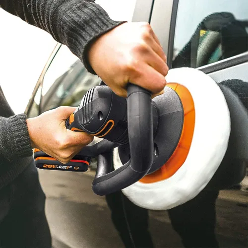 Miniatura 5 de WORX Pulidora orbital inalámbrica WX856 de 20 V, placa de 10.000 in, motor potente, diseño compacto y ergonómico, con 2 capó de alta calidad, viene