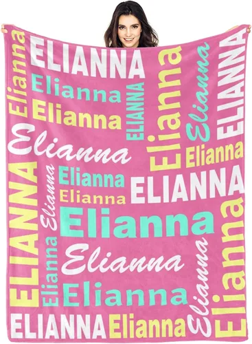 Miniatura 13 de Manta personalizada con nombre, manta personalizada con nombre, manta personalizada para adultos, niños y bebés, manta personalizada con monograma