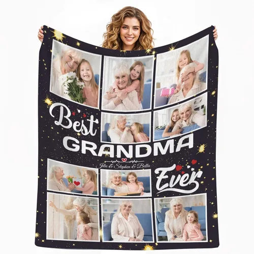 Miniatura 34 de HUGLAZY Mantas personalizadas con fotos, manta personalizada para la familia, sube tu foto de Halloween, manta personalizada para adultos