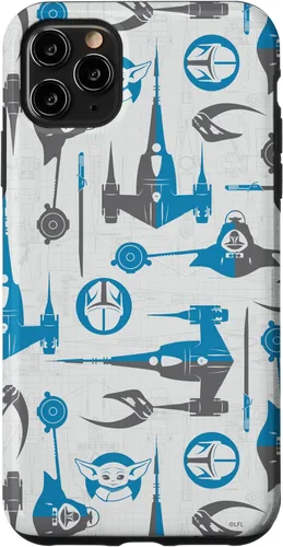 Funda para iPhone 11 Pro Max Star Wars The Mandalorian & Grogu Signets and Starships