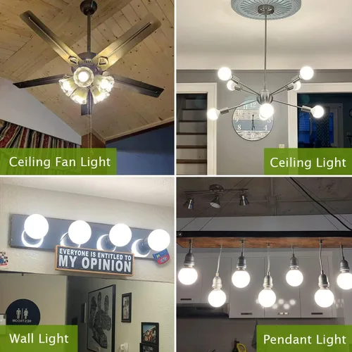 Miniatura 6 de Paquete de 8 bombillas LED para baño, luz nocturna blanca natural de 4000K, luces para espejo de maquillaje no regulables para dormitorio, base