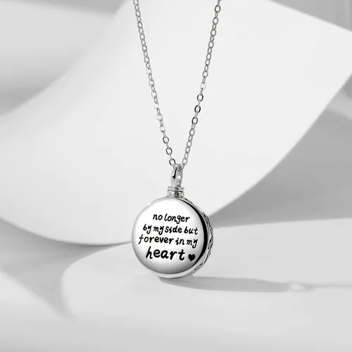 Miniatura 89 de Collar con colgante de urna de cenizas de cremación y árbol de la vida para mujer, plata de ley US1