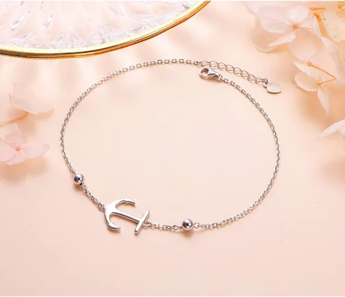 Miniatura 7 de Tobillera de plata de 925 para mujer, chica, para uso bohemio, playa, ajustable, para regalo de cumpleaños